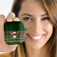 Scottish Christmas AirPods Case Highland Cattle-Xmas Tartan Stripes Style Green Color - Wonder Print Shop