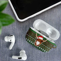 Scottish Christmas AirPods Case Highland Cattle-Xmas Tartan Stripes Style Green Color - Wonder Print Shop