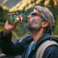 Scottish Christmas 4 in 1 Can Cooler Tumbler Highland Cattle-Xmas Tartan Stripes Style Green Color - Wonder Print Shop