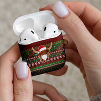 Scottish Christmas AirPods Case Highland Cattle-Xmas Tartan Stripes Style Red Color - Wonder Print Shop