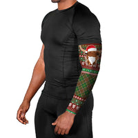 Scottish Christmas Arm Sleeves Highland Cattle-Xmas Tartan Stripes Style Red Color - Wonder Print Shop