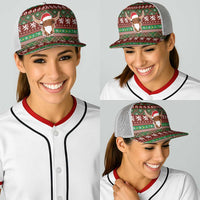 Scottish Christmas Baseball Net Cap Highland Cattle-Xmas Tartan Stripes Style Red Color - Wonder Print Shop