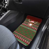 Scottish Christmas Car Mats Highland Cattle-Xmas Tartan Stripes Style Red Color - Wonder Print Shop