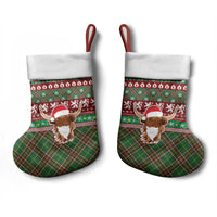 Scottish Christmas Stocking Highland Cattle-Xmas Tartan Stripes Style Red Color - Wonder Print Shop
