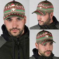 Scottish Christmas Classic Cap Highland Cattle-Xmas Tartan Stripes Style Red Color - Wonder Print Shop