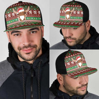 Scottish Christmas Mesh Trucker Cap Highland Cattle-Xmas Tartan Stripes Style Red Color - Wonder Print Shop