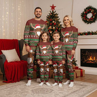 Scottish Christmas Pajama Set Highland Cattle-Xmas Tartan Stripes Style Red Color - Wonder Print Shop