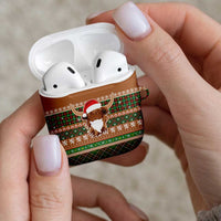 Scottish Christmas AirPods Case Highland Cattle-Xmas Tartan Stripes Style Brown Color - Wonder Print Shop