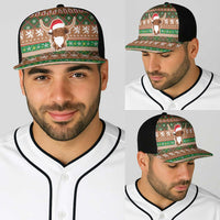 Scottish Christmas Baseball Net Cap Highland Cattle-Xmas Tartan Stripes Style Brown Color - Wonder Print Shop