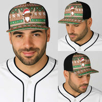 Scottish Christmas Baseball Net Cap Highland Cattle-Xmas Tartan Stripes Style Brown Color - Wonder Print Shop