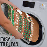 Scottish Christmas Bathroom Set Highland Cattle-Xmas Tartan Stripes Style Brown Color - Wonder Print Shop