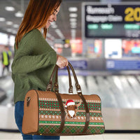 Scottish Christmas Travel Bag Highland Cattle-Xmas Tartan Stripes Style Brown Color - Wonder Print Shop