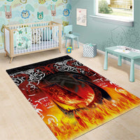 Scotland Up Helly Aa Area Rug Drakkar Viking Longship Burning The Return of The Light - Wonder Print Shop