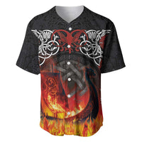 Scotland Up Helly Aa Baseball Jersey Drakkar Viking Longship Burning The Return of The Light - Wonder Print Shop