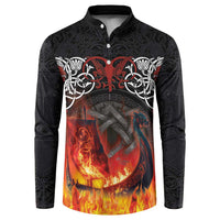 Scotland Up Helly Aa Button Sweatshirt Drakkar Viking Longship Burning The Return of The Light - Wonder Print Shop