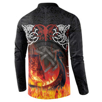 Scotland Up Helly Aa Button Sweatshirt Drakkar Viking Longship Burning The Return of The Light - Wonder Print Shop