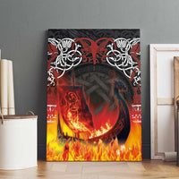 Scotland Up Helly Aa Canvas Wall Art Drakkar Viking Longship Burning The Return of The Light - Wonder Print Shop
