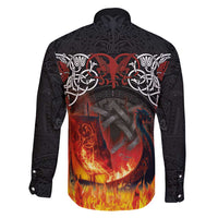 Scotland Up Helly Aa Family Matching Mermaid Dress and Hawaiian Shirt Drakkar Viking Longship Burning The Return of The Light - Wonder Print Shop