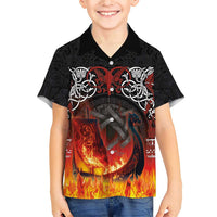 Scotland Up Helly Aa Family Matching Short Sleeve Bodycon Dress and Hawaiian Shirt Drakkar Viking Longship Burning The Return of The Light - Wonder Print Shop
