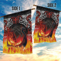 Scotland Up Helly Aa Garden Flag Drakkar Viking Longship Burning The Return of The Light - Wonder Print Shop