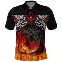 Scotland Up Helly Aa Polo Shirt Drakkar Viking Longship Burning The Return of The Light - Wonder Print Shop