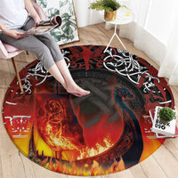 Scotland Up Helly Aa Round Carpet Drakkar Viking Longship Burning The Return of The Light