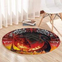 Scotland Up Helly Aa Round Carpet Drakkar Viking Longship Burning The Return of The Light