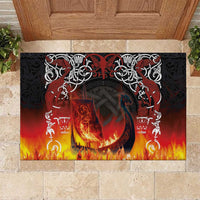 Scotland Up Helly Aa Rubber Doormat Drakkar Viking Longship Burning The Return of The Light - Wonder Print Shop