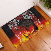 Scotland Up Helly Aa Rubber Doormat Drakkar Viking Longship Burning The Return of The Light - Wonder Print Shop