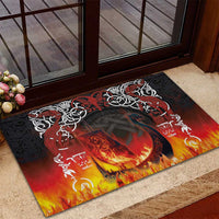 Scotland Up Helly Aa Rubber Doormat Drakkar Viking Longship Burning The Return of The Light - Wonder Print Shop
