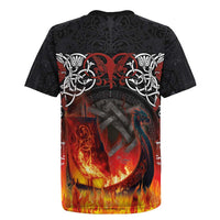 Scotland Up Helly Aa Rugby Jersey Drakkar Viking Longship Burning The Return of The Light - Wonder Print Shop