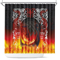 Scotland Up Helly Aa Shower Curtain Drakkar Viking Longship Burning The Return of The Light