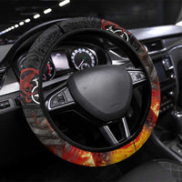 Scotland Up Helly Aa Steering Wheel Cover Drakkar Viking Longship Burning The Return of The Light - Wonder Print Shop