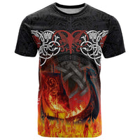 Scotland Up Helly Aa T Shirt Drakkar Viking Longship Burning The Return of The Light - Wonder Print Shop