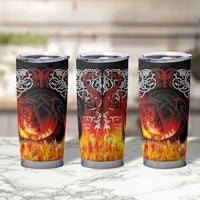 Scotland Up Helly Aa Tumbler Cup Drakkar Viking Longship Burning The Return of The Light - Wonder Print Shop