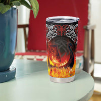 Scotland Up Helly Aa Tumbler Cup Drakkar Viking Longship Burning The Return of The Light - Wonder Print Shop