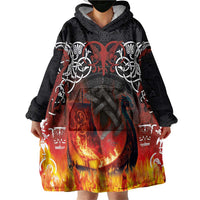 Scotland Up Helly Aa Wearable Blanket Hoodie Drakkar Viking Longship Burning The Return of The Light - Wonder Print Shop