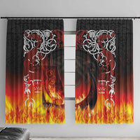 Scotland Up Helly Aa Window Curtain Drakkar Viking Longship Burning The Return of The Light - Wonder Print Shop