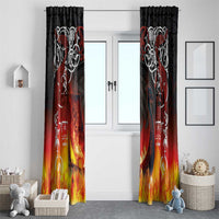 Scotland Up Helly Aa Window Curtain Drakkar Viking Longship Burning The Return of The Light - Wonder Print Shop