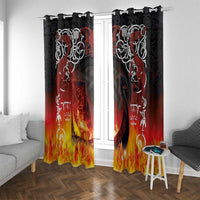 Scotland Up Helly Aa Window Curtain Drakkar Viking Longship Burning The Return of The Light - Wonder Print Shop