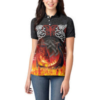 Scotland Up Helly Aa Women Polo Shirt Drakkar Viking Longship Burning The Return of The Light - Wonder Print Shop