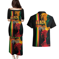 Black History Month Couples Matching Puletasi and Hawaiian Shirt Black Soul - I'm Black Every Month - Wonder Print Shop