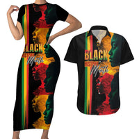 Black History Month Couples Matching Short Sleeve Bodycon Dress and Hawaiian Shirt Black Soul - I'm Black Every Month - Wonder Print Shop