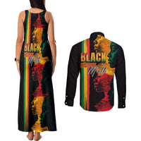 Black History Month Couples Matching Tank Maxi Dress and Long Sleeve Button Shirt Black Soul - I'm Black Every Month - Wonder Print Shop