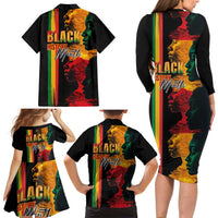 Black History Month Family Matching Long Sleeve Bodycon Dress and Hawaiian Shirt Black Soul - I'm Black Every Month - Wonder Print Shop