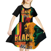 Black History Month Kid Short Sleeve Dress Black Soul - I'm Black Every Month - Wonder Print Shop