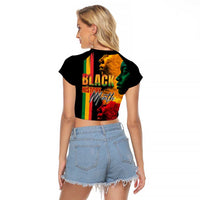 Black History Month Raglan Cropped T Shirt Black Soul - I'm Black Every Month - Wonder Print Shop