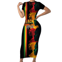 Black History Month Short Sleeve Bodycon Dress Black Soul - I'm Black Every Month - Wonder Print Shop