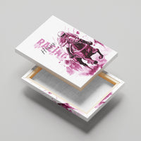 Kentucky Horses Racing Canvas Wall Art Jockey Drawing Style Pink Out Color - Wonder Print Shop