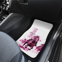 Kentucky Horses Racing Car Mats Jockey Drawing Style Pink Out Color - Wonder Print Shop